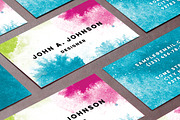 Watercolor Business Card Template, a Business Card Template by lissius (Thumbnail 2 of 5)