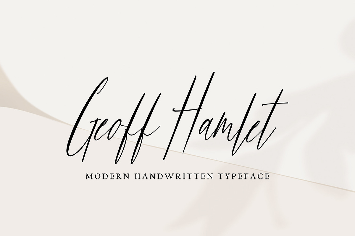 Geoff Hamlet, a Handwritten Font by HaKi Studio (Photo 1 of 5)