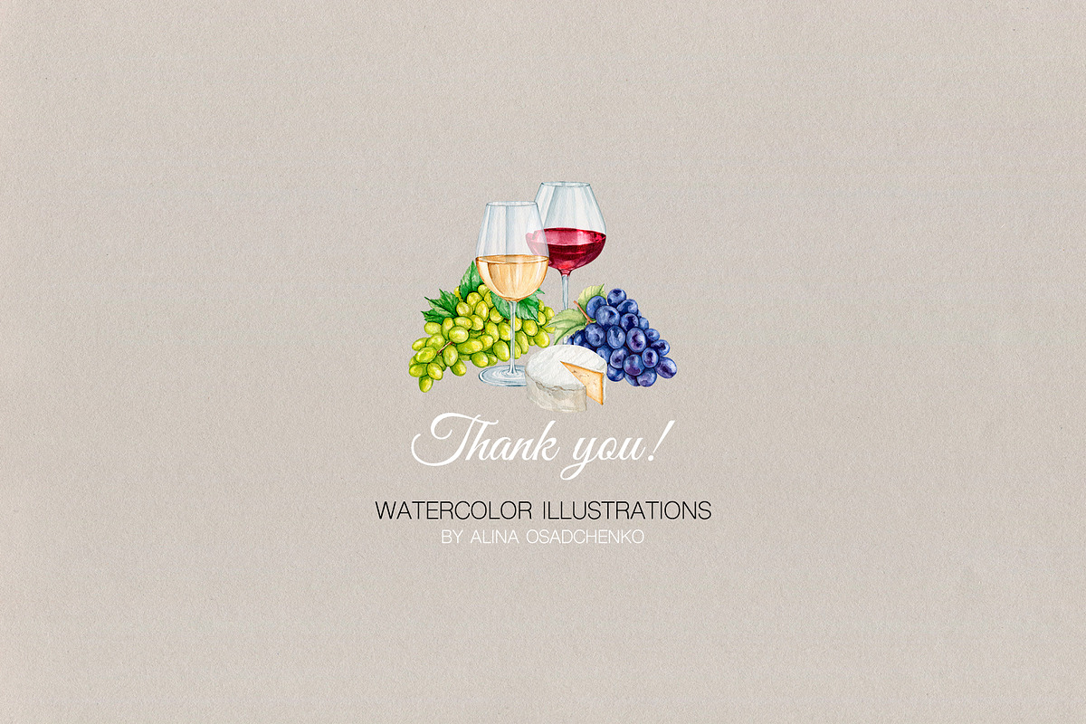 Wine Stories watercolor illustration, a Food Illustration by CrystalinaShop (Photo 11 of 11)