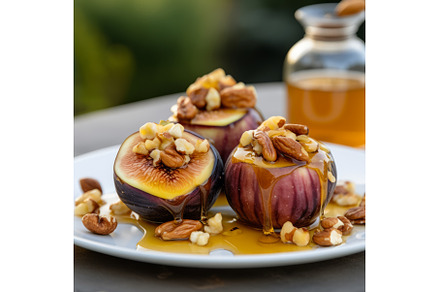 Fig and Walnut Honey Dessert