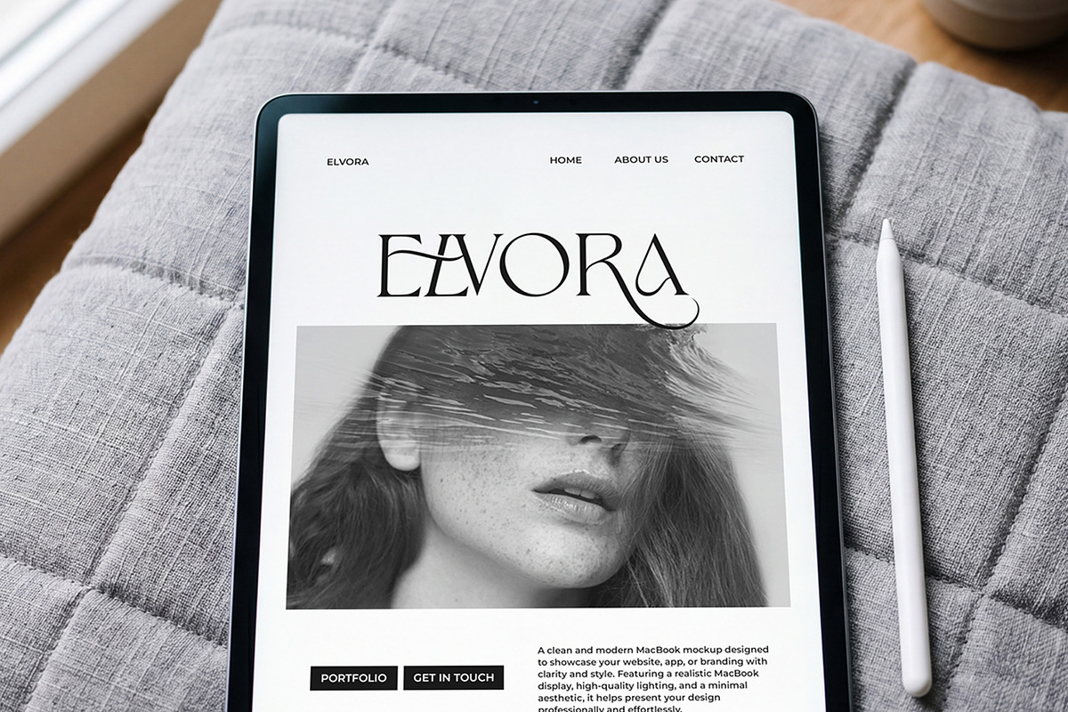 Elvora - iPad Device Mockup PSD #1, an iPad Mockup by Heinzel Std Mockup (Photo 4 of 5)