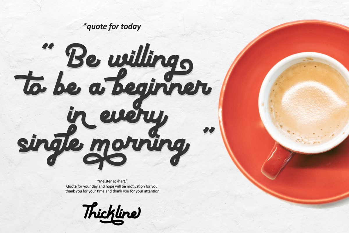 Thickline - Classic Bold Font, a Handwritten Font by PutraCetol Studio (Photo 11 of 16)