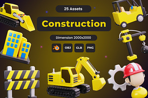 Construction 3D Icon