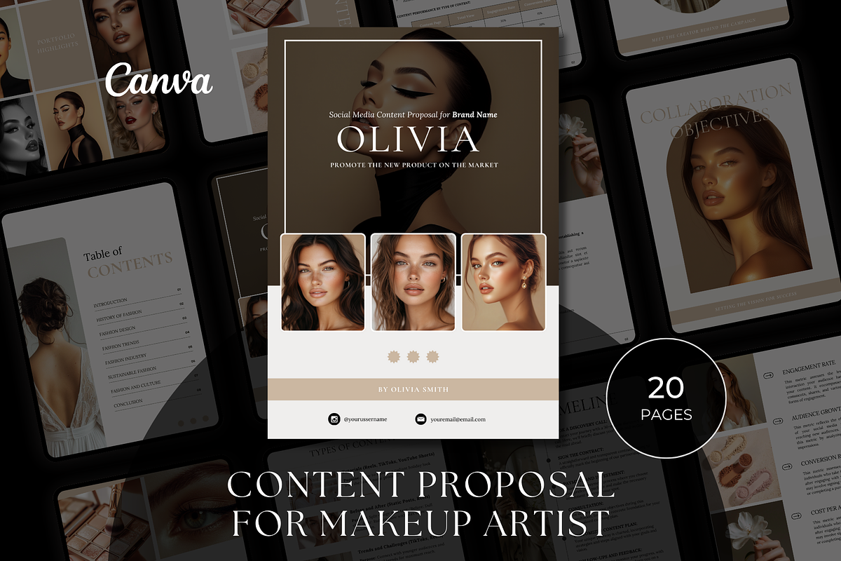 Canva Social Media Proposal Template, a Marketing Template by Bonita Digital Design (Photo 2 of 9)