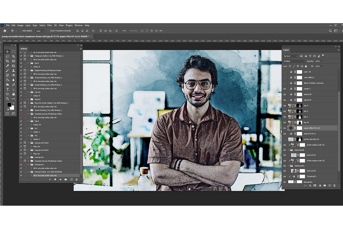 Artisan Watercolor Photoshop Action, an Action Add-On by MRI STUDIO (Photo 7 of 7)