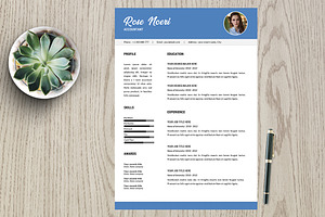 Resume Template 2 Page Pack Rose