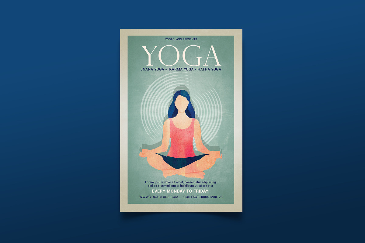 Yoga Class, a Flyer Template by DesignWorkz