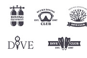 Dive club labels. Underwater, an Animal Illustration by YummyBuum (Thumbnail 3 of 3)