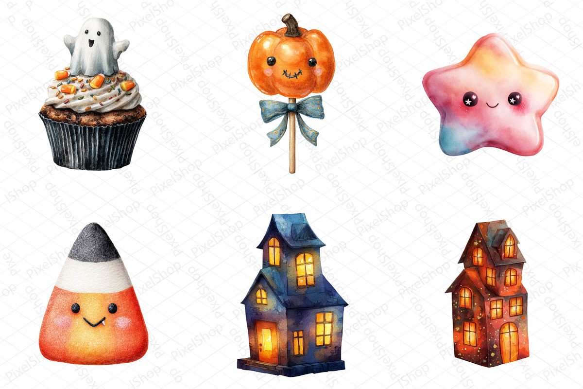 Halloween Trick or Treat Clipart, an Illustration by DreamPrint404 (Photo 3 of 5)
