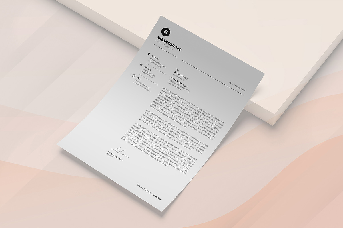 Canva Letterhead and Invoice, a Stationery Template by DesignDevisers (Photo 9 of 19)