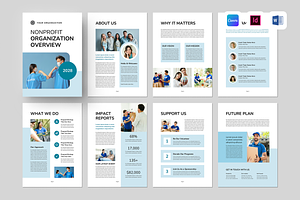 Nonprofit Brochure | Canva & MS Word, a Brochure Template by Leaflove