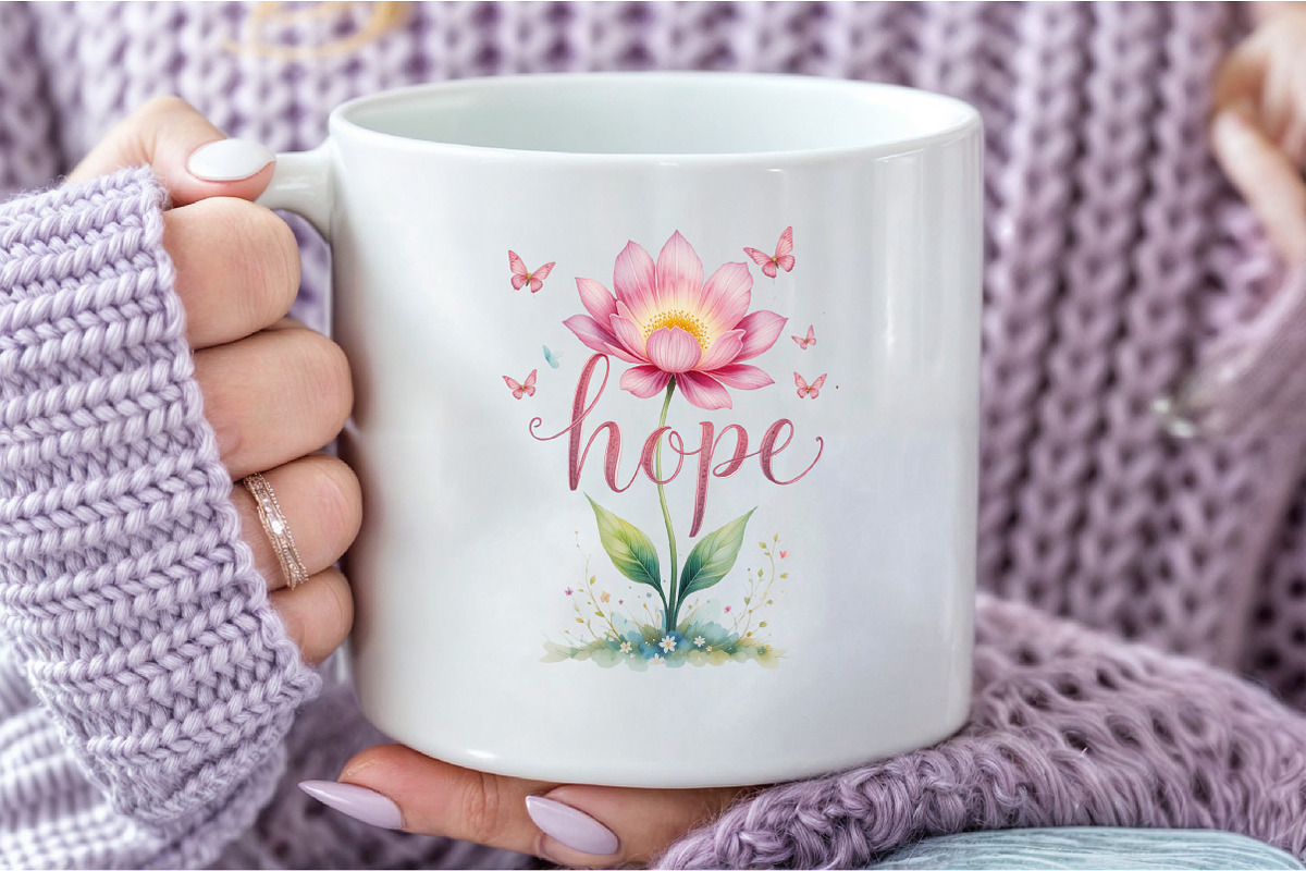 Hope Floral PNG, an Illustration by DreamCafeArt (Photo 6 of 7)