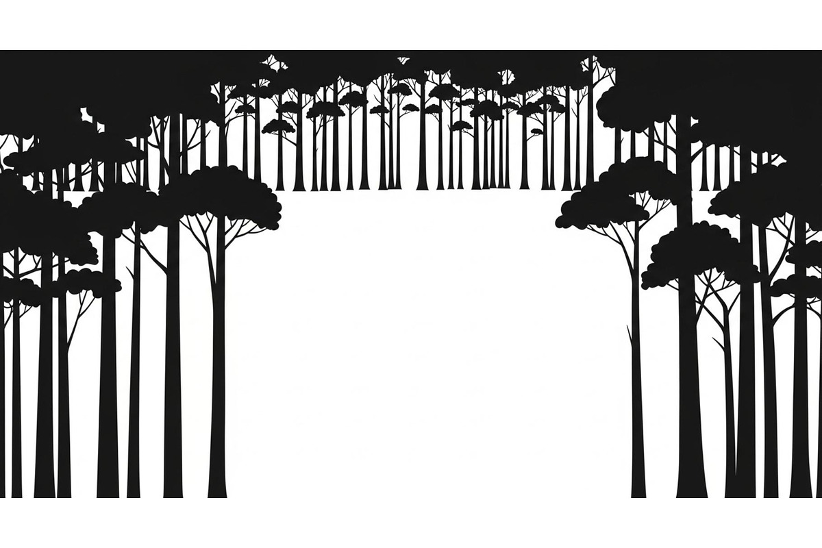 Forest Frame Silhouette SVG Bundle, an Illustration by jahid234 (Photo 14 of 51)
