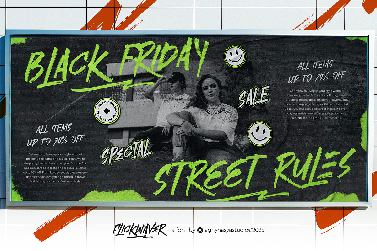 FlickWaver - Freestyle Brush Font, a Font by agnyhasyastudio (Photo 7 of 12)