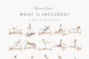 Pilates Reformer Yoga Stretch Set, a Sport Illustration by Invite to Clipart (Thumbnail 3 of 7)