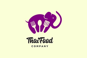 Thai Food logo, a Branding & Logo Template by ZHR Creative