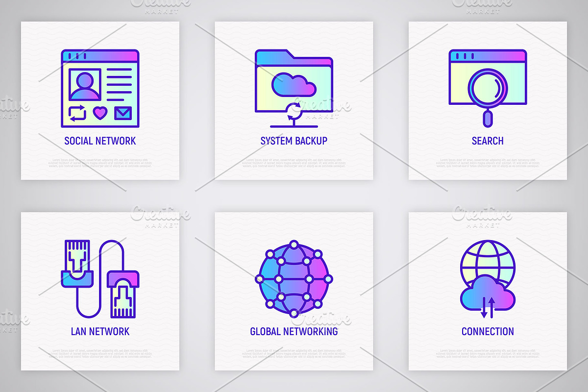 Information Technology Icons Set, an Outline Icon by Alex Blogoodf (Photo 4 of 7)