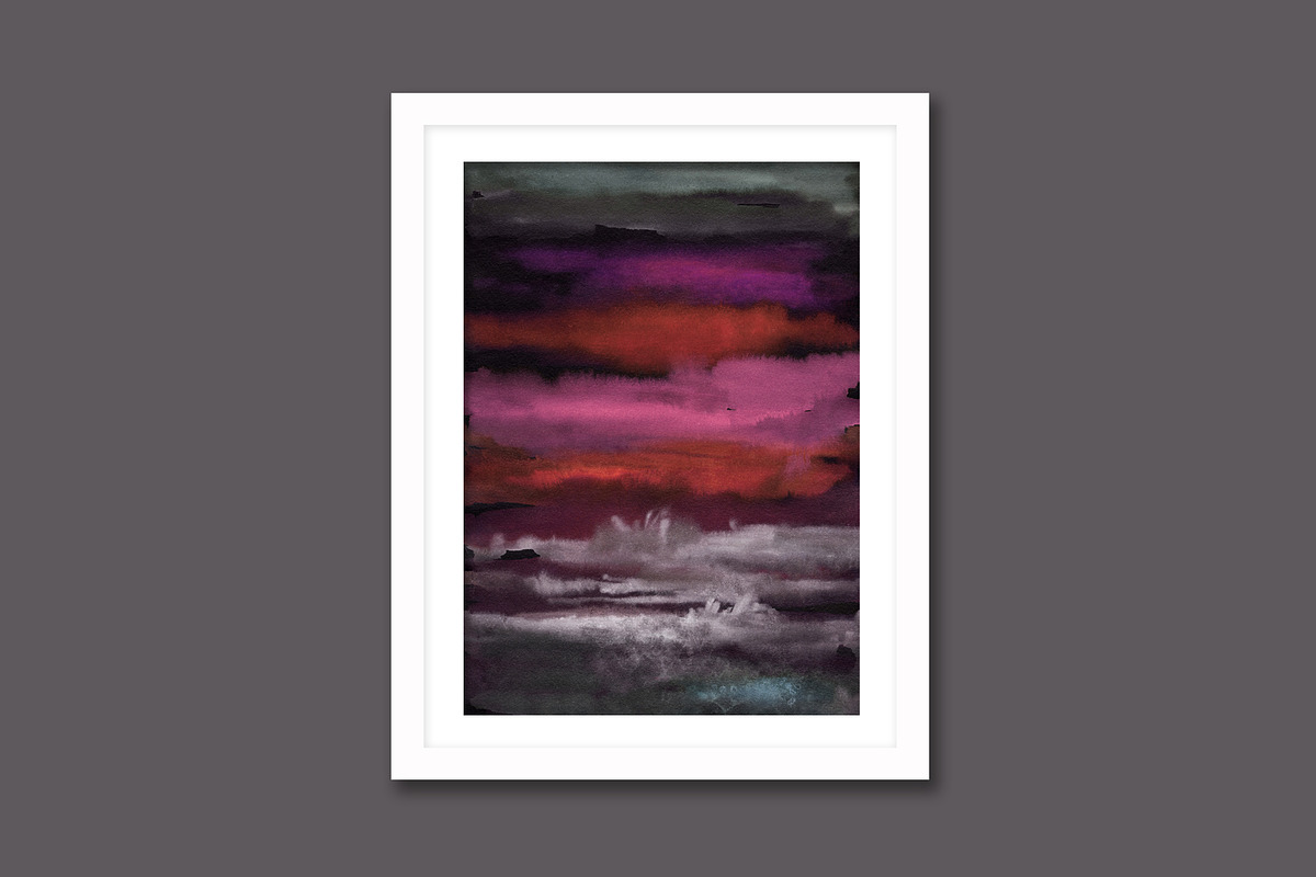 Dark Side, Watercolor Landscapes, a Background Graphic by Marmoris.Arts (Photo 13 of 16)