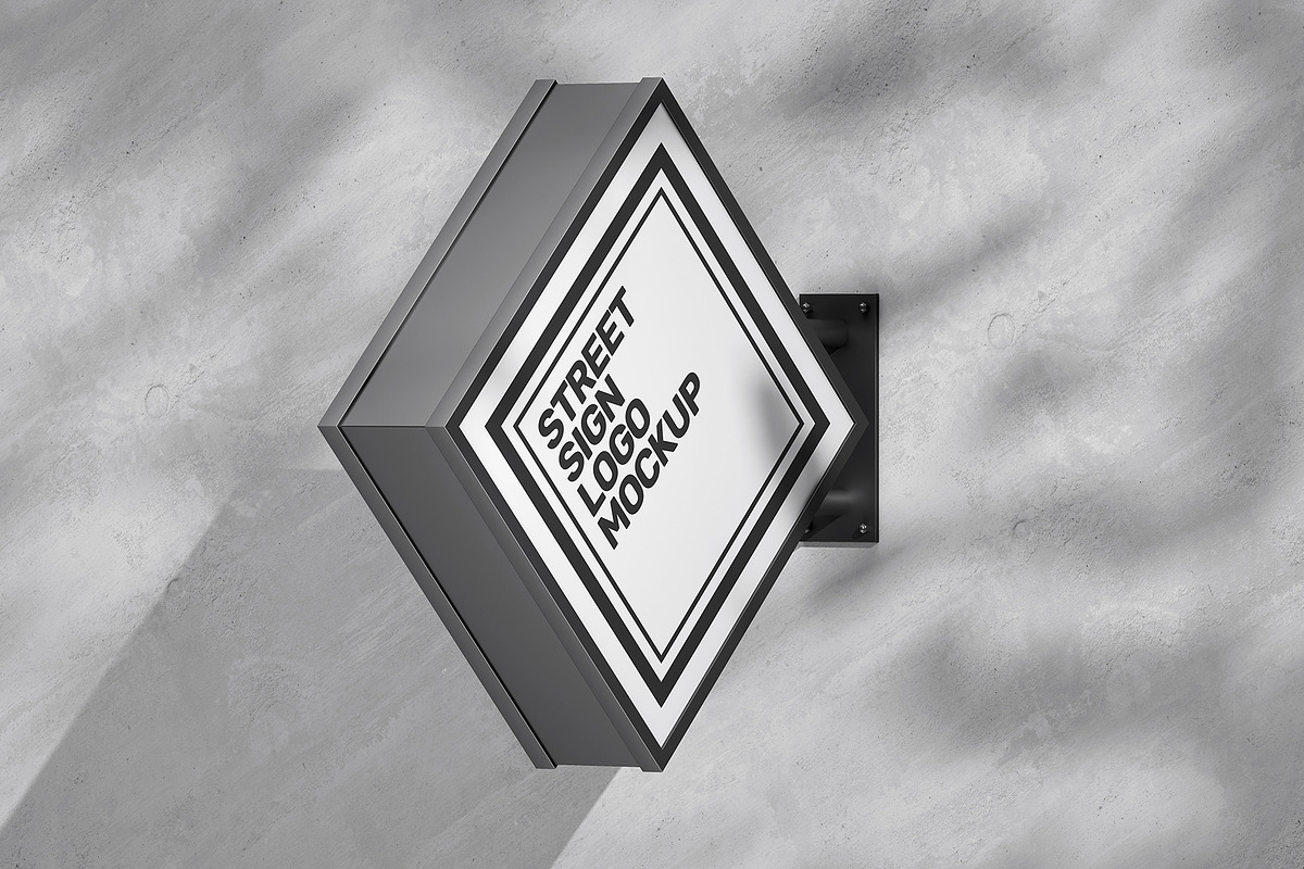 Street Sign Mockup (32 PSD Scenes), an Advertising Mockup by Traint (Photo 34 of 50)