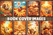 Kawaii Fall Coloring Book for Kids, a Seasonal Illustration by Design Station (Thumbnail 4 of 5)