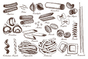 Hand Drawn Italian Pasta Set, a Food Illustration by Yevheniia (Thumbnail 3 of 8)