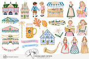 120 cute Oktoberfest clip art, a Seasonal Illustration by Poppy Lane Studio (Thumbnail 11 of 12)
