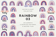 Rainbow Elements & Patterns Bundle, a Decorative Illustration by Olga Begak Art & Design (Thumbnail 8 of 17)