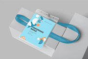 Conference Badge Mockups, an Advertising Mockup by megostudi0 (Thumbnail 6 of 7)