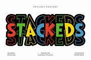 Stackeds - Quirky Display Font, a Handwritten Font by Pian45 Studio (Thumbnail 1 of 6)