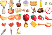101 Baking Items Watercolor Clipart, an Illustration by LilyBoo Clipart (Thumbnail 4 of 4)