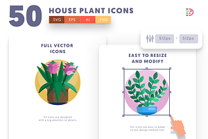 50 House Plant Icons