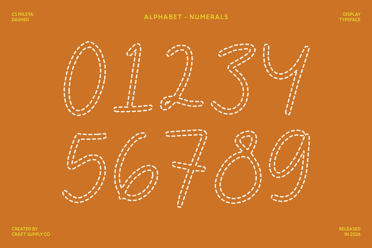 CS Mileya Dashed, a Script Font by Craft Supply Co. (Photo 6 of 8)