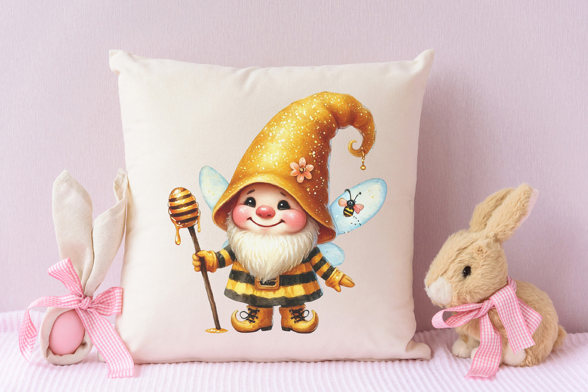 Honey bee gnome sublimation clipart, an Illustration by RobertsArt (Photo 7 of 7)