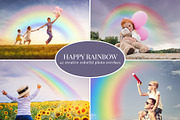 HAPPY RAINBOW PHOTO OVERLAYS, a Layer Style Add-On by BrownLeopard (Thumbnail 1 of 6)