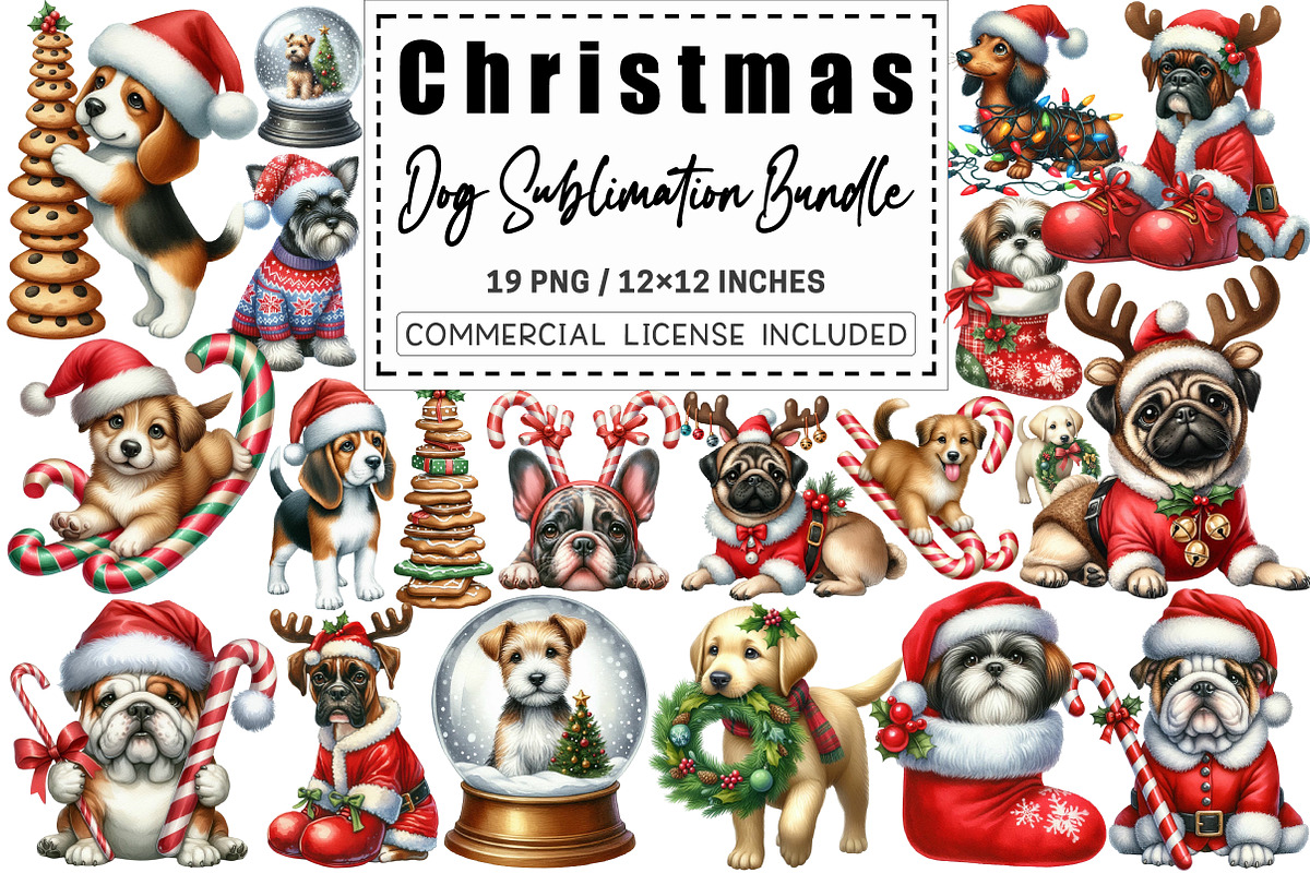 Quirky Christmas Dog Sublimation, a Graphic by CitraGraphics (Photo 1 of 3)