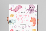 Oneder the Sea Birthday Invitation, an Invitation Template by Melii Designs (Thumbnail 6 of 10)