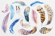 Watercolor BOHO feather DIY_5, a Texture Illustration by Peace ART (Thumbnail 2 of 5)