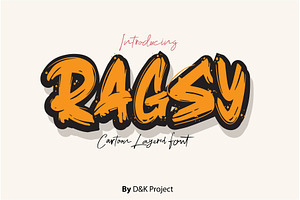 Ragsy Cartoon Layered Font