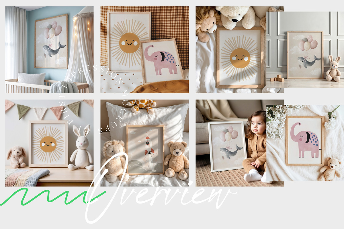 30x Nursery Frame Mockups Set, a Mockup by First Impression Mockups (Photo 6 of 9)