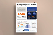 Company Fact Sheet Template, a Flyer Template by MightyDesign (Thumbnail 1 of 8)
