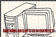 50+ Retro Technology Computer Bundle, a Technology Illustration by Violet LeBeaux (Thumbnail 3 of 3)