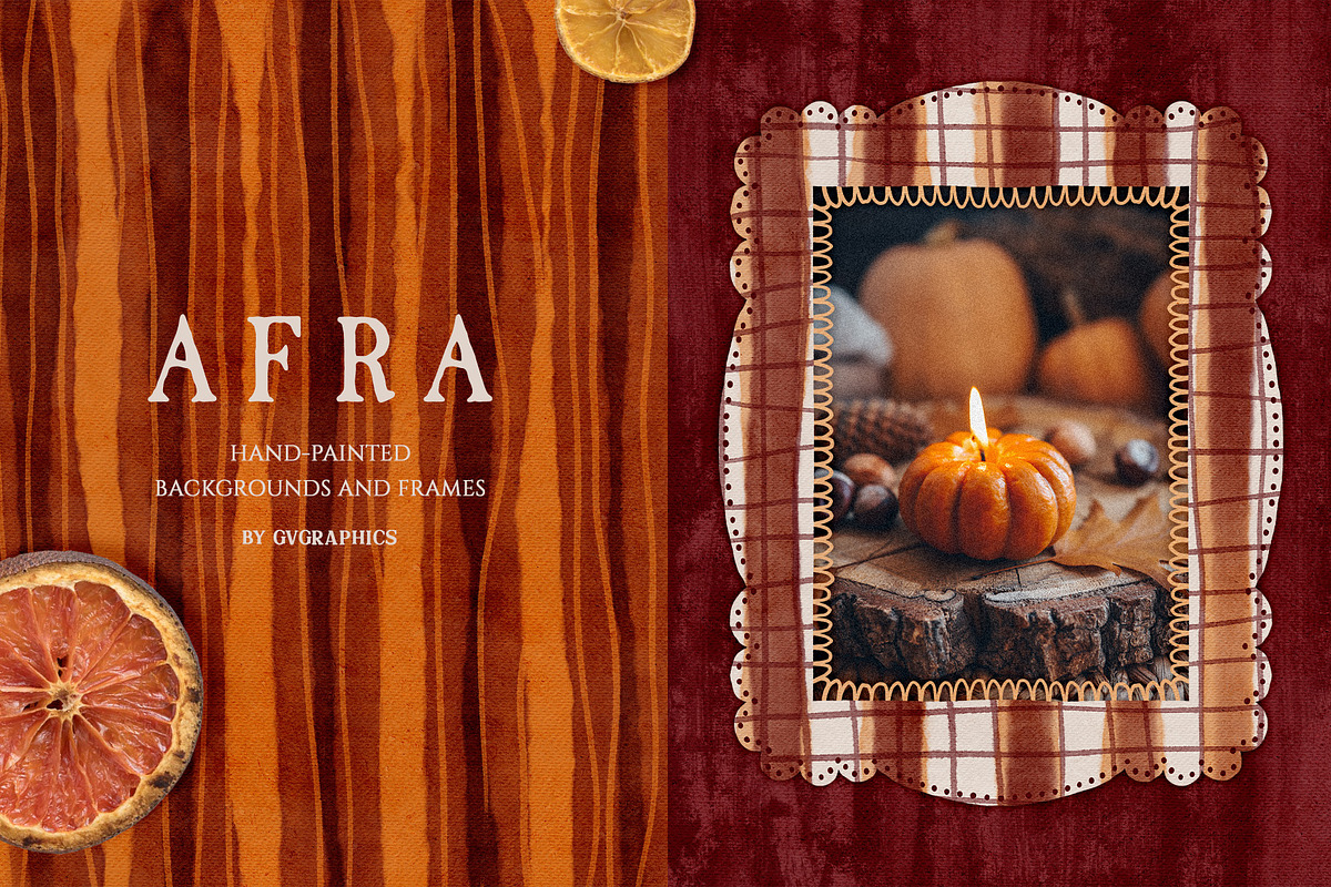 Afra | Autumn Backgrounds and Frames, a Background Graphic by GVGraphics (Photo 2 of 13)