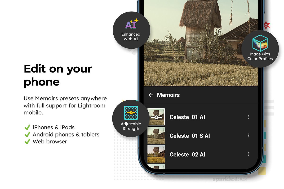 20 Memoirs Lightroom Presets & LUTs, a Preset Add-On by SparkleStock (Photo 3 of 17)