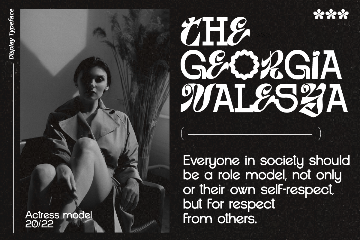 Modern World Experimental Font, a Slab Serif Font by Ronny Studio (Photo 3 of 9)