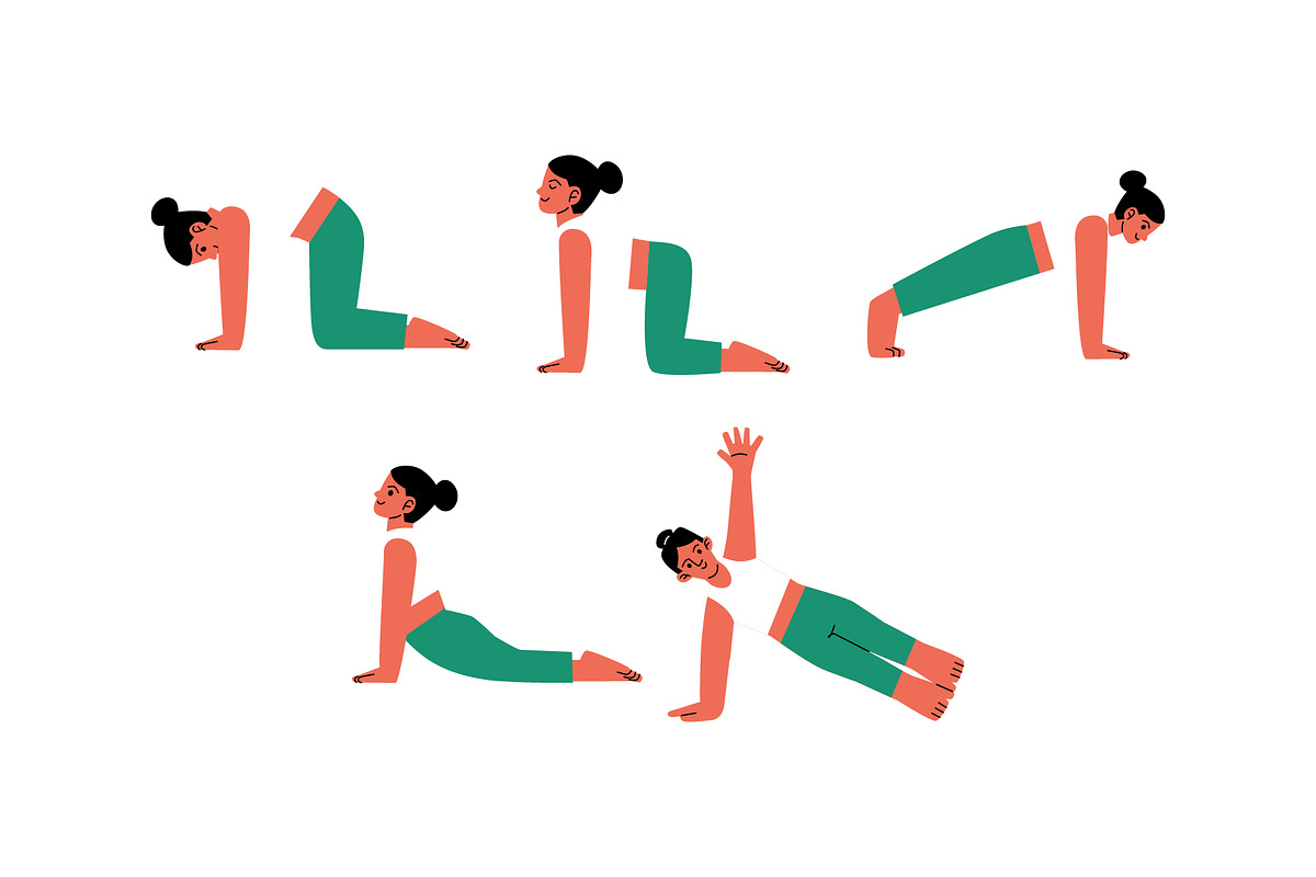 Character Woman Yoga Vol 2 Doodle, a Person Illustration by SLAB! Design (Photo 2 of 3)