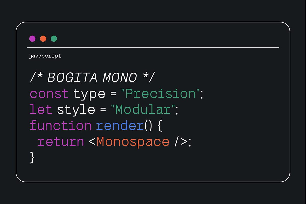 Bogita Mono - Monospace Font, a Sans Serif Font by Nollev (Photo 9 of 12)