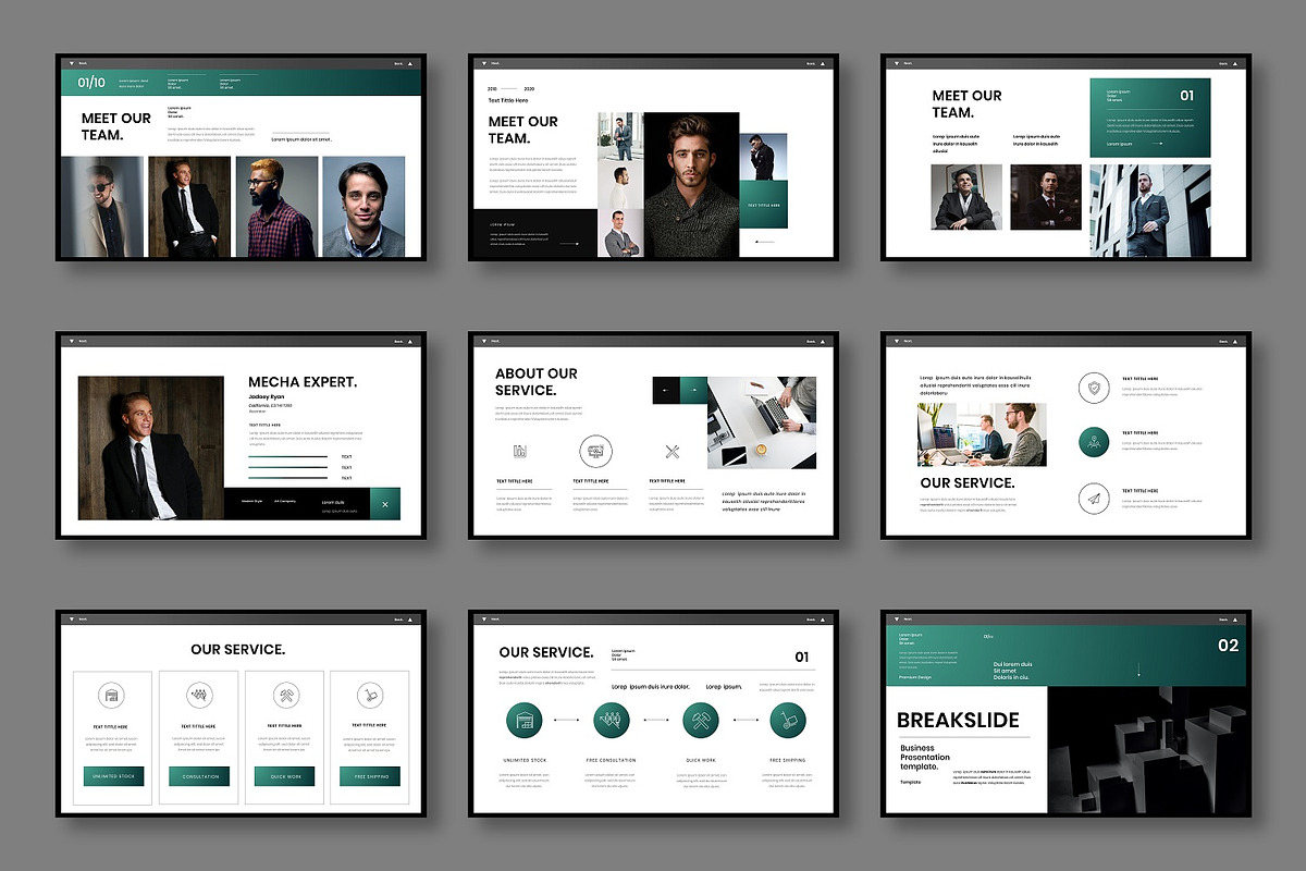 Mecha - Business Google Slide, a Presentation Template by Dens Creative Studio (Photo 3 of 6)