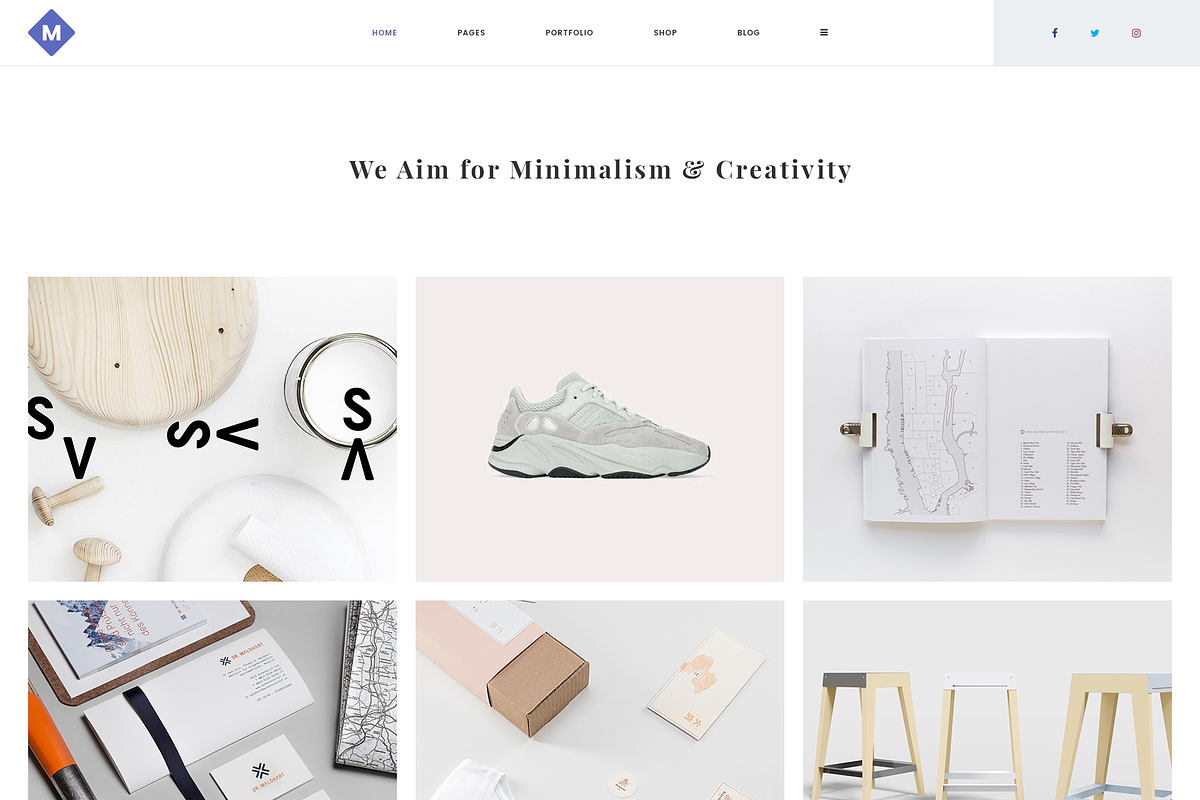 M - Minimal PSD Portfolio Template, a Landing Page Template by bigpsfan's SHOP (Photo 3 of 24)
