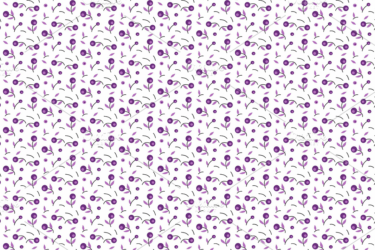 Mauve Floral Patterns, a Pattern Graphic by Lyolya Profitrolya (Photo 6 of 6)