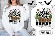 Cow print pumpkin with sunflowers, a Seasonal Illustration by CrexoraLab (Thumbnail 1 of 4)